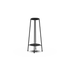 Schwarze Bio Lampe aus Edelstahl mit hitzebeständigem Glas auf rundem Patio Accessory Stand | Patio Accessory Stand Ø14 + Bio Lamp - | SACKit