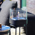 Schwarze Bio Lampe aus Edelstahl mit hitzebeständigem Glas auf Patio Accessory Stand Ø14 im Außenbereich | Patio Accessory Stand Ø14 + Bio Lamp - | SACKit