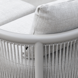 Kirra Lounge Sofa Ecksofa in Kirra Sand mit pulverbeschichtetem Aluminiumrahmen und Olefin - Textil, modernes Outdoor - Design | Kirra Lounge Sofa - Corner sofa - Kirra Noir | SACKit