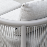Kirra Lounge Sofa Ecksofa in Kirra Sand mit pulverbeschichtetem Aluminiumrahmen und Olefin - Textil, modernes Outdoor - Design | Kirra Lounge Sofa - Corner sofa - Kirra Noir | SACKit