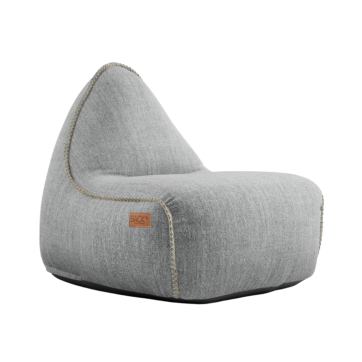 Cobana Lounge Chair in Sand Melange mit Leinenstichen, bequemer Sitzsack mit Rückenlehne. | Cobana Lounge Chair - Cobana Sand Melange | SACKit