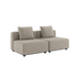 Beiges Cobana Lounge Sofa aus zwei Modulen mit gepolsterter Sitzfläche und zwei Rückenkissen für den Außenbereich