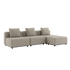 Beiges Cobana Lounge Sofa von sackit mit drei Modulen und Pouf für den Außenbereich im modernen dänischen Design