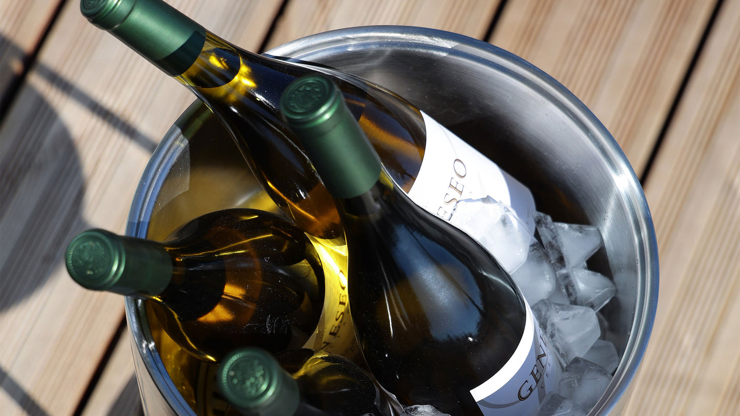 Wine Bucket - Ø22 w/ Accessories - Isolierter Weinkühler/Eiskübel mit Deckel + Haken + Löffel + Gitter
