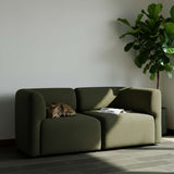 Fjord Sofa Eckmodul links in warmem Cosmo Mustard mit weichen Linien und skandinavischem Design | Fjord Sofa - Corner Section Left - Cosmo Mustard | SACKit