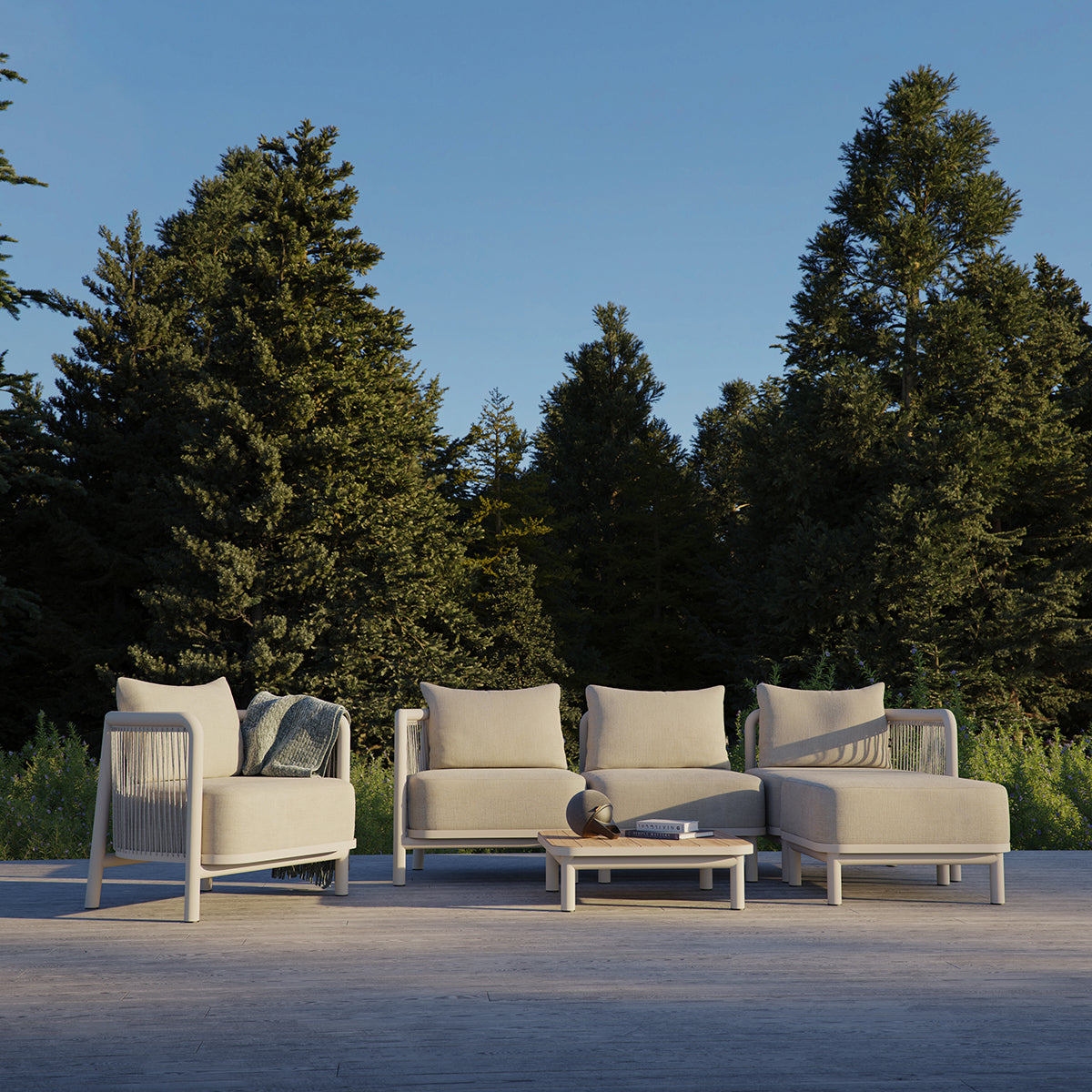 Kirra Lounge Sofa - 2 seater w/ open end - Modulares Sofa für draußen mit open end