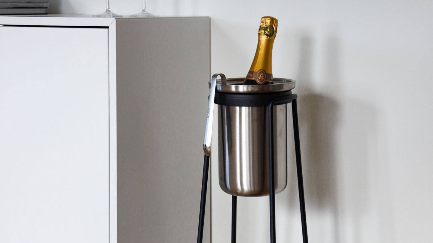 Patio Accessory Stand Ø14 + Wine Cooler - Indoor/outdoor Accessory Ständer + Isolierter Weinkühler