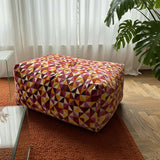 Soft Sofa Indoor Pouf in Levanka Stoff, rechteckig, beige, modernes Design für Innenräume