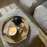 Rundes Nordic Serving Tray aus hellem Eichenfurnier mit hohem Rand und integrierten Griffen, skandinavisches Design | Nordic Serving Tray - Natural Oak | SACKit