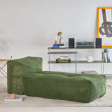 Soft Sofa Indoor Lounger in olivegrünem Corduroy - Stoff ohne Gestell auf hellem Hintergrund | Soft Sofa Indoor - 3 Seater w/ Lounger - Teddy Beige | SACKit