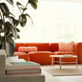 Soft Sofa Indoor 3-Sitzer in modernem Design mit weichem Stoffbezug, ohne Hocker.