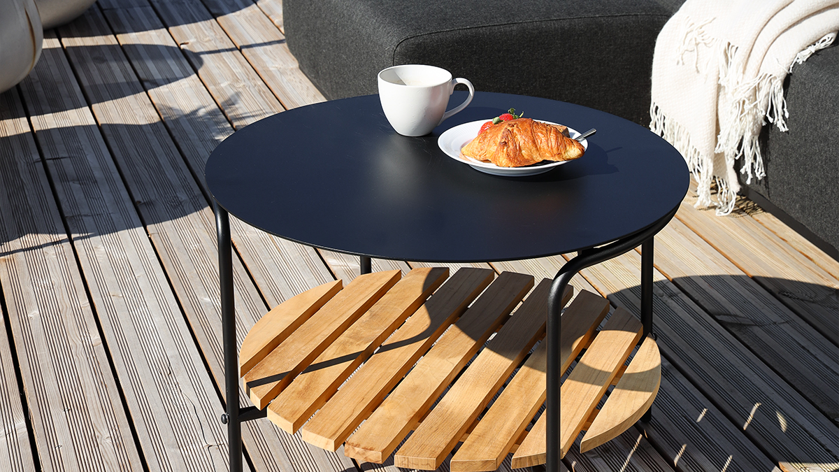 Patio Sofa Table - Ø70 - Ein Couchtisch aus Aluminium für den Outdoorbereich