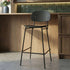 Frame Bar Stool - Wood w/backrest | Frame Bar Stool - Wood w/backrest - 73 cm Black Stained Oak | SACKit