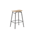 Frame Bar Stool mit Sitz aus Eichenfurnier und pulverbeschichtetem Stahlgestell in industriellem Design | Frame Bar Stool - Wood - 73 cm Black Stained Oak | SACKit