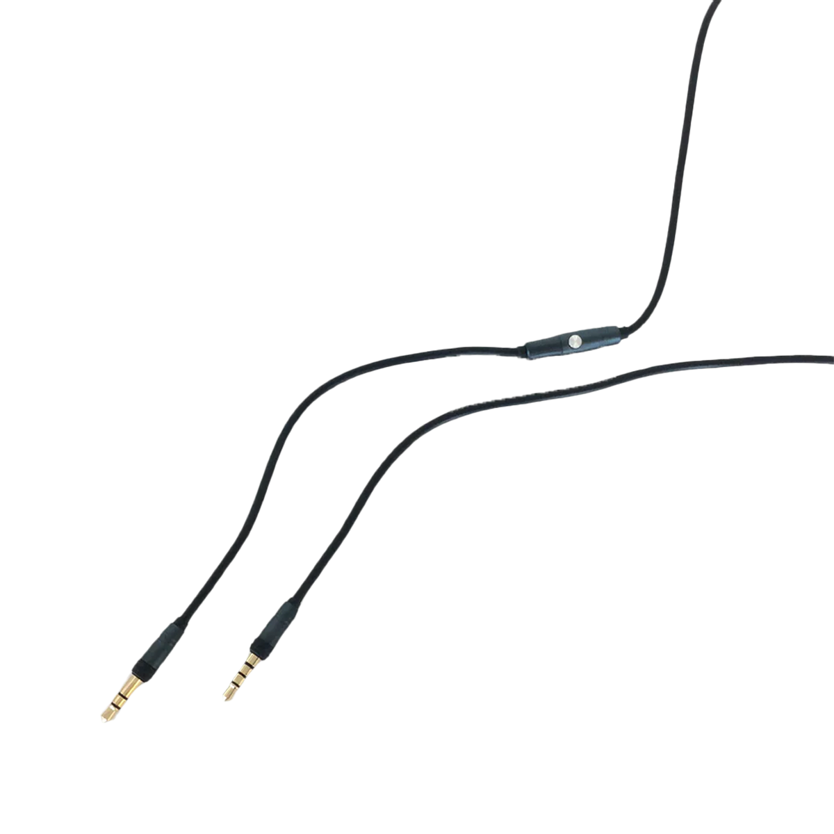 Schwarzes 130 cm langes Minijack-Kabel für WOOFit Kopfhörer mit 3,5 mm Stecker