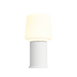 Weiße Ambience Lamp Intelligent mit London Base aus pulverbeschichtetem Stahl, Höhe 8, für Innen und Außen.