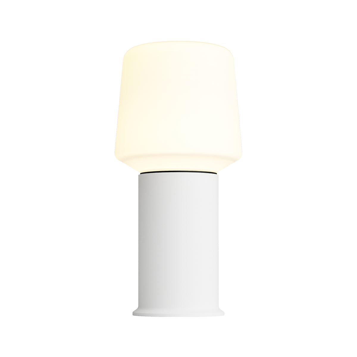 Weiße Ambience Lamp Intelligent+ mit London base aus pulverbeschichtetem Stahl in Größe 10, moderne Outdoor - Leuchte | Ambience - Lamp Intelligent+ & London base - White 10 | SACKit