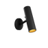 Schwarze Expo Wall Wandleuchte aus Aluminium mit warmem Licht und einfachem Design. | Expo Wall - Black | SACKit