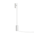 Weiße Expo Floor Stehleuchte aus Aluminium mit Marmorsockel und warmem Licht