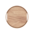 Rundes Serviertablett aus naturfarbenem Eichenfurnier mit hohem Rand und unsichtbaren Griffen | Nordic Serving Tray - Natural Oak | SACKit