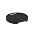 Rundes Serviertablett aus schwarz gebeiztem Eichenfurnier mit hohem Rand und integrierten Griffen. | Nordic Serving Tray - Black Stained Oak | SACKit