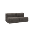 Soft Sofa Outdoor 2 - Sitzer in Kirra Noir, wetterfestes, formstabiles Outdoor - Sofa ohne Gestell. | Soft Sofa Outdoor - 2 Seater - Kirra Noir | SACKit