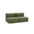 Soft Sofa Outdoor 2 - Sitzer in Kirra Olive, wetterfestes, formstabiles Outdoor - Sofa ohne Gestell. | Soft Sofa Outdoor - 2 Seater - Kirra Olive | SACKit