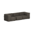 Dunkelgraues dreisitziges Outdoor Sofa von sackit mit weichen formstabilen Polstern und breiten Armlehnen für komfortables Sitzen im Freien | Soft Sofa Outdoor - 3 Seater - Kirra Noir | SACKit