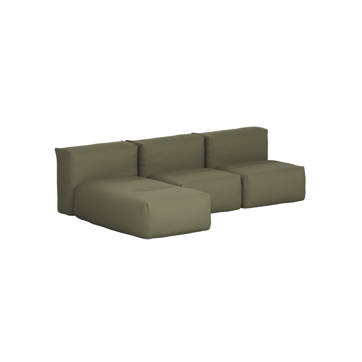 Soft Sofa Outdoor - 3 Seater w/ Lounger | Soft Sofa Outdoor - 3 Seater w/ Lounger - Kirra Olive | SACKit