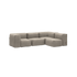Outdoor Soft Sofa 4-Sitzer Ecksofa in sandfarbenem Kirra-Gewebe mit weicher Polsterung