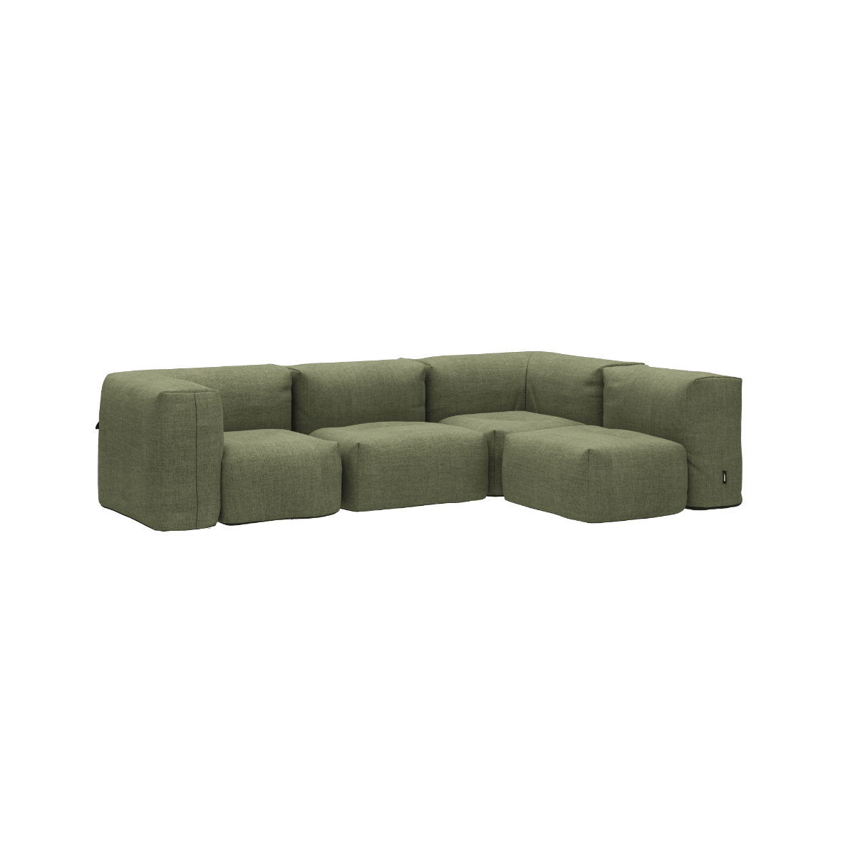 Soft Sofa Outdoor 4 - Sitzer Ecksofa in Kirra Olive, wetterfestes, weiches Outdoor - Sofa ohne Gestell | Soft Sofa Outdoor - 4 Seater Corner Sofa - Kirra Olive | SACKit