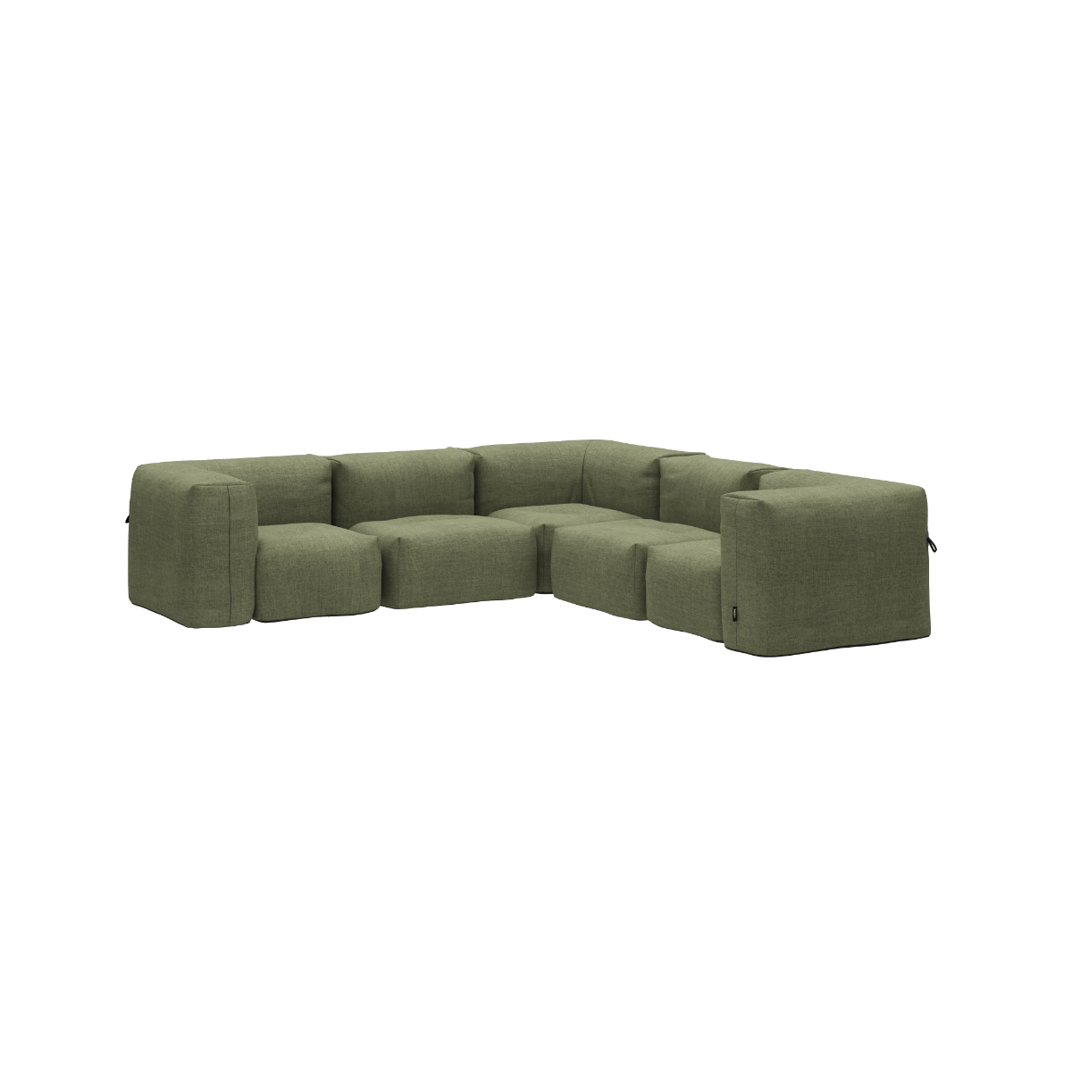 Soft Sofa Outdoor 5-Sitzer Ecksofa in Kirra Olive mit wetterfestem Stoff und modernem Design