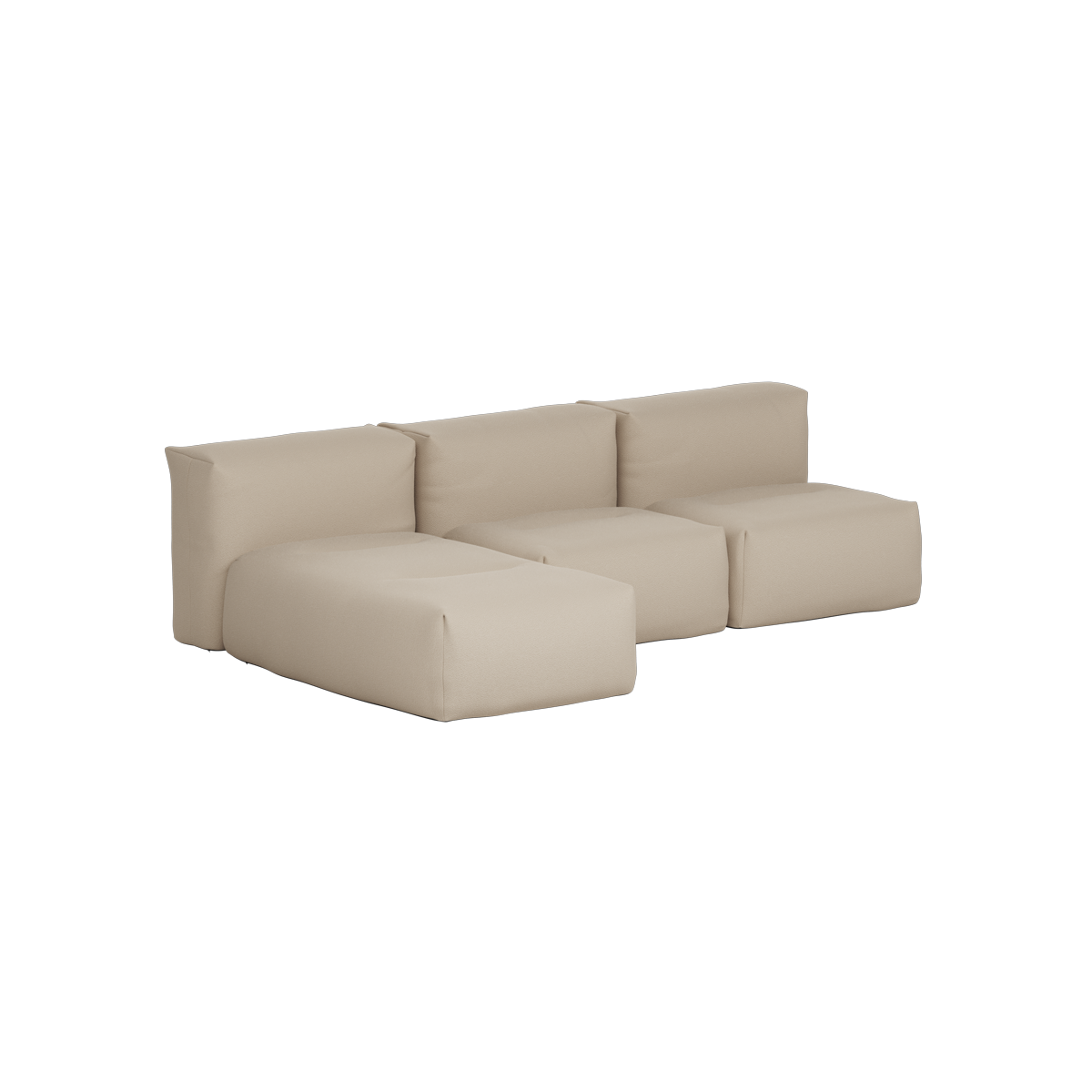 Soft Sofa Outdoor - 3 Seater w/ Lounger | Soft Sofa Outdoor - 3 Seater w/ Lounger - Boucle Beige | SACKit