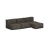 Soft Sofa Outdoor - 3 Seater open w/Pouf | Soft Sofa Outdoor - 3 Seater open w/Pouf - Kirra Noir | SACKit