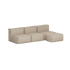 Soft Sofa Outdoor - 3 Seater open w/Pouf