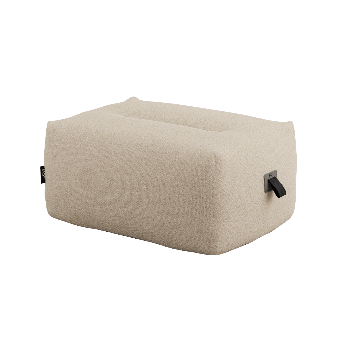 Schwarze, wasserabweisende und dehnbare Schutzhülle für Soft Sofa Pouf, Outdoor geeignet. | Soft Sofa Outdoor Winter Cover - Pouf - | SACKit