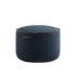 Runder Cura Pouf in dunklem Blau aus recyceltem Polyester, handgenäht und vielseitig nutzbar. | Cura Pouf - Cura Dark Blue | SACKit