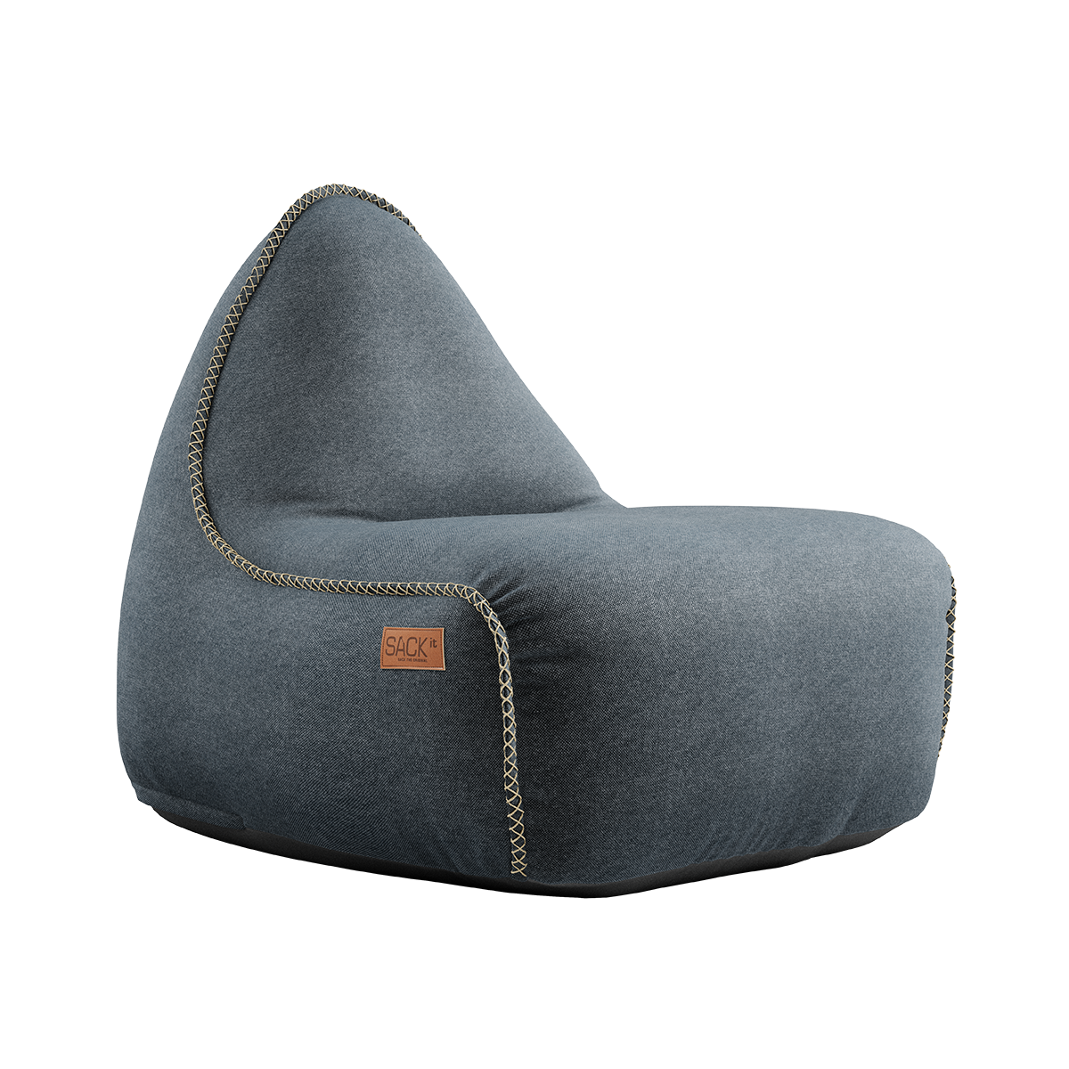 Canvas Lounge Chair in petrolfarbenem Canvas mit Rückenlehne und weicher Polsterung. | Canvas Lounge Chair - Canvas Petrol | SACKit