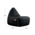 Canvas Lounge Chair in petrolfarbenem Canvas mit Rückenlehne und weicher Polsterung | Canvas Lounge Chair - Canvas Black | SACKit