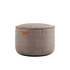 Canvas Pouf in sandfarbenem Canvas mit handgenähten Stichen, rund und kompakt. | Canvas Pouf - Canvas Sand | SACKit