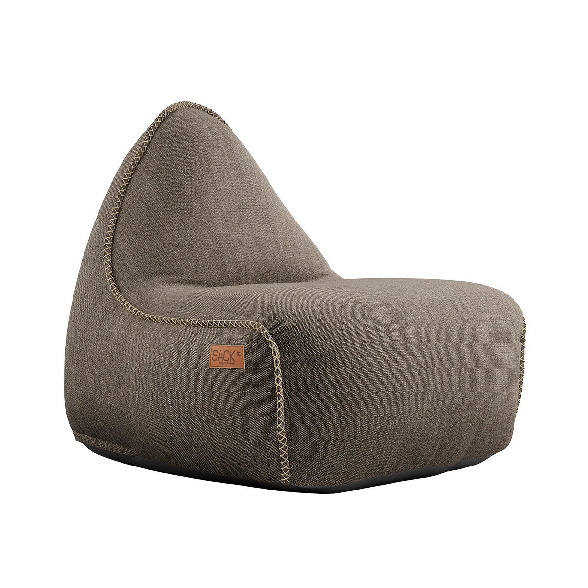 Cobana Lounge Chair in braun mit Rückenlehne aus wasserabweisendem Olefin - Stoff. | Cobana Lounge Chair - Cobana Brown | SACKit