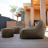 Cobana Lounge Chair in Cobana Grey mit Rückenlehne, runder Sitzsack für drinnen und draußen. | Cobana Lounge Chair - Cobana Brown | SACKit