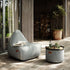 Cobana Lounge Chair in Cobana Grey mit Rückenlehne, weicher Sitzsack für drinnen und draußen. | Cobana Lounge Chair - Cobana Sand Melange | SACKit