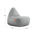 Cobana Lounge Chair in Cobana Grey mit Rückenlehne, weicher Sitzsack für drinnen und draußen | Cobana Lounge Chair - Cobana Sand Melange | SACKit