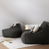 Cobana Lounge Chair in Cobana Grey, weicher Sitzsack mit Rückenlehne, modernes Design. | Cobana Lounge Chair - Cobana Black | SACKit