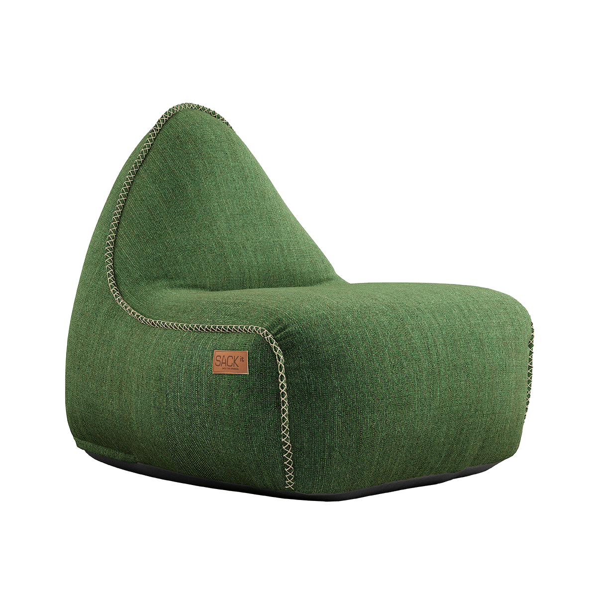 Cobana Lounge Chair in grün mit Rückenlehne, weicher Sitzsack für drinnen und draußen. | Cobana Lounge Chair - Cobana Green | SACKit