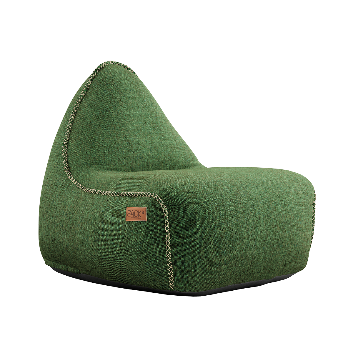 Cobana Lounge Chair in grün mit Rückenlehne, weicher Sitzsack für drinnen und draußen. | Cobana Lounge Chair - Cobana Green | SACKit