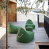 Cobana Lounge Chair in grauem Olefin - Stoff mit Rückenlehne, moderner Sitzsack für drinnen und draußen. | Cobana Lounge Chair - Cobana Green | SACKit