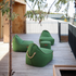 Cobana Lounge Chair in grauem Olefin - Stoff mit Rückenlehne, moderner Sitzsack für drinnen und draußen. | Cobana Lounge Chair - Cobana Green | SACKit