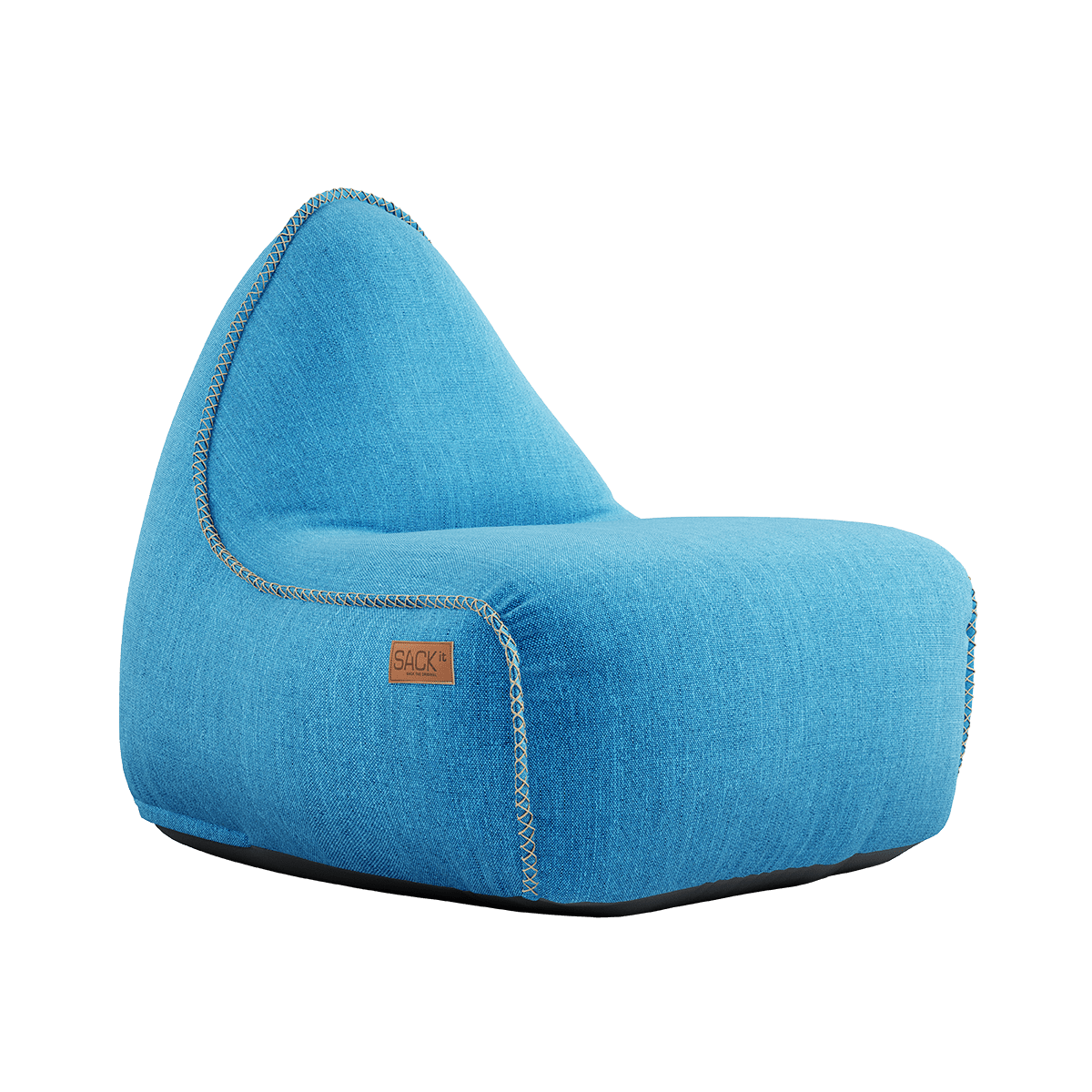 Cobana Lounge Chair in türkis, weicher Sessel mit Rückenlehne aus Olefin-Fasermischung.